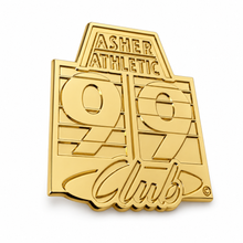 Load image into Gallery viewer, Asher Athletic 9.9 Club gold enamel pin