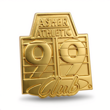 Load image into Gallery viewer, Asher Athletic 9.9 Club gold enamel pin